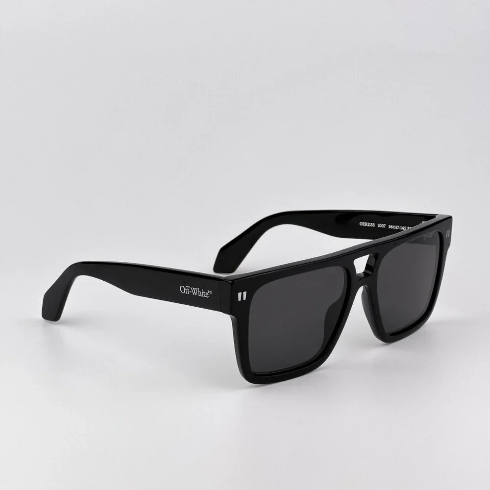 Off-White SPRINGFIELD Men Sunglasses Black Square Grey Model OERI133 1007